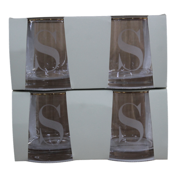 Set de 3 vasos vidrio