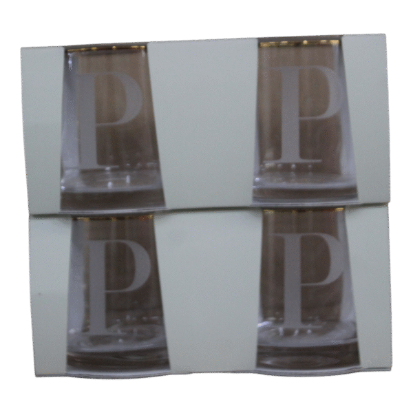 Set de 3 vasos vidrio