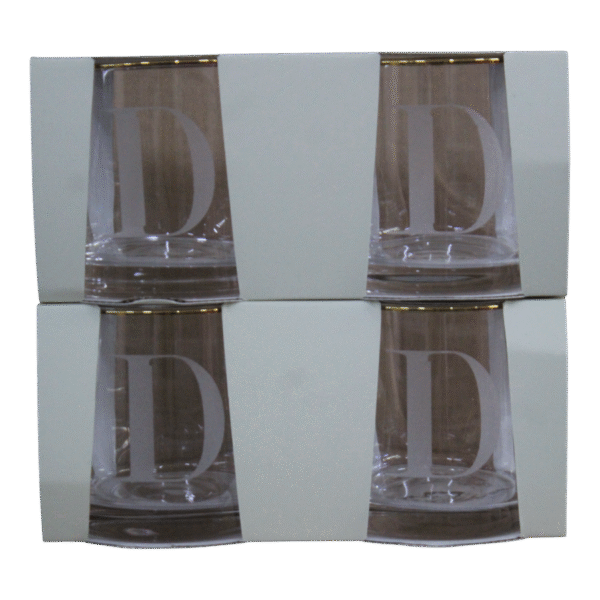 Set de 3 vasos vidrio