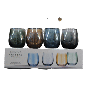 Set de 4 vasos de vidrio