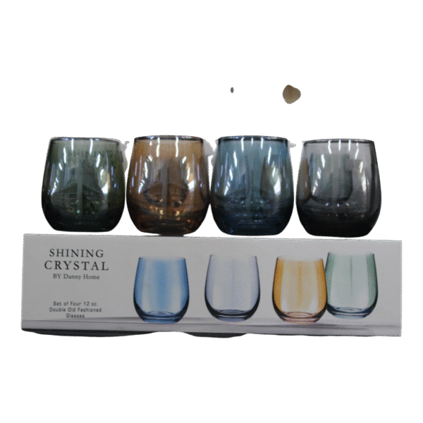 Set de 4 vasos de vidrio