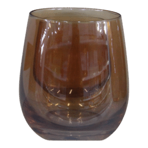 Set de 6 vasos de vídrio ámbar