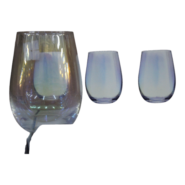 Set de 6 vasos de vidrio