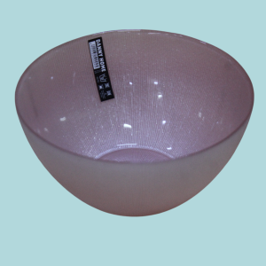 Tazón rosado grande vidrio