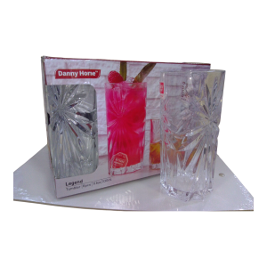 Set de 6 vasos de vidrio