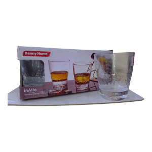 Set de 6 vasos de vidrio.