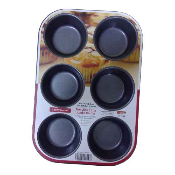 Bandeja antiadherente para muffin 6 uds.