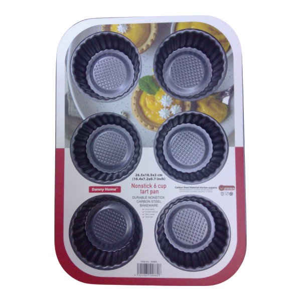Bandeja antiadherente para pudines 6 uds.