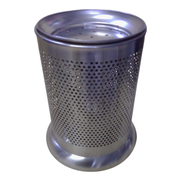 Escurridor de acero inoxidable.