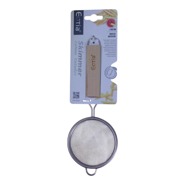 Colador de malla pequeño.