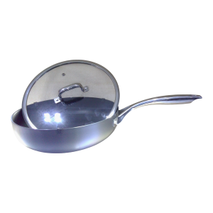 Sartén con tapa de aluminio antiadherente de 28 cm.