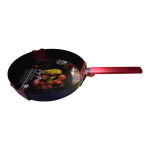 Sartén de aluminio antiadherente 28 cm. Color negro c/rojo.