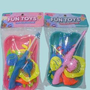 Set de pesca en bañera.
