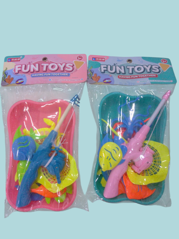 Set de pesca en bañera.