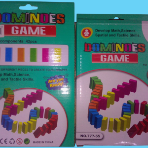 Juego de dominó de colores.