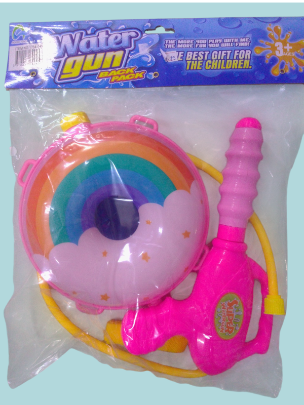 Pistola de agua con mochila.