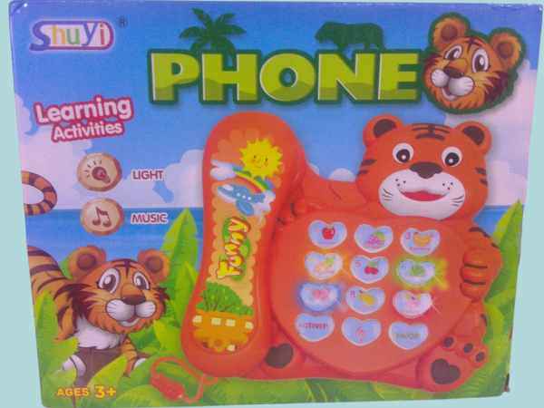 Teléfono musical de tigre.