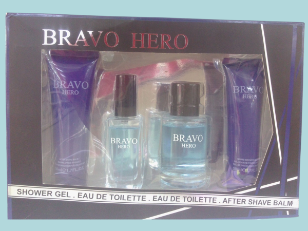 BRAVO HERO. Set de perfume para hombre.