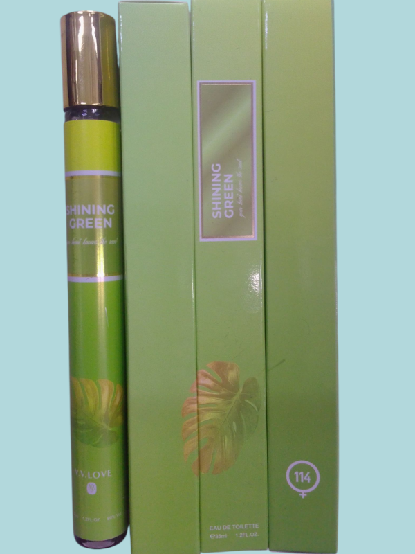 PERFUME. "SHINING GREEN." FRAGANCE. PARA DAMAS.