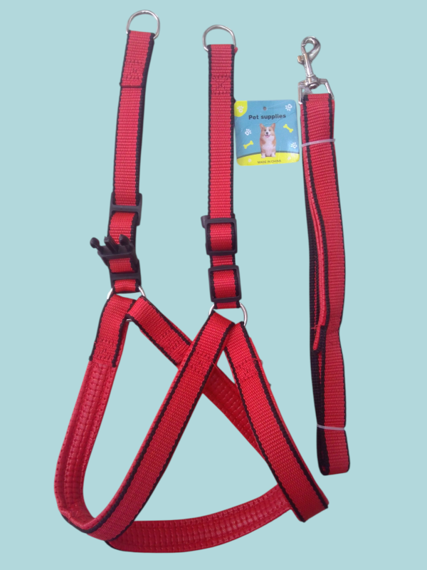 Pechera ajustable con correa para mascotas. - Imagen 4