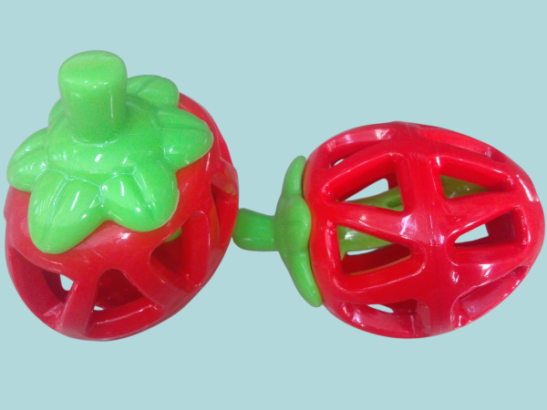 Mordedor juguete para mascotas. Forma de fruta.