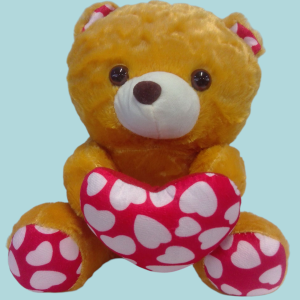 Oso de peluche con corazónes.