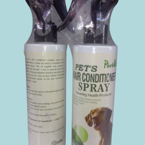Spray acondicionador para mascotas.