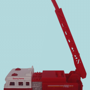 Carro de bomberos con escalera.