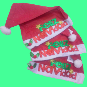 GORROS NAVIDEÑOS DE FELPA.