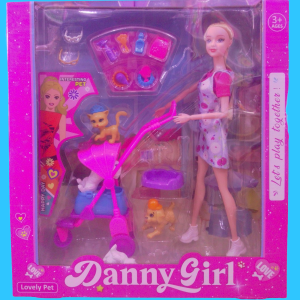 MUÑECA CON MASCOTAS. DANNY GIRL.