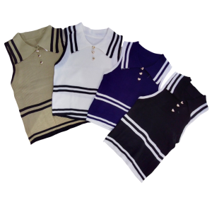 Blusas de cuello sin mangas. Maibeishi.