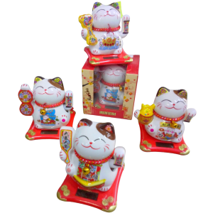 Gato de porcelana, adorno de decoración.