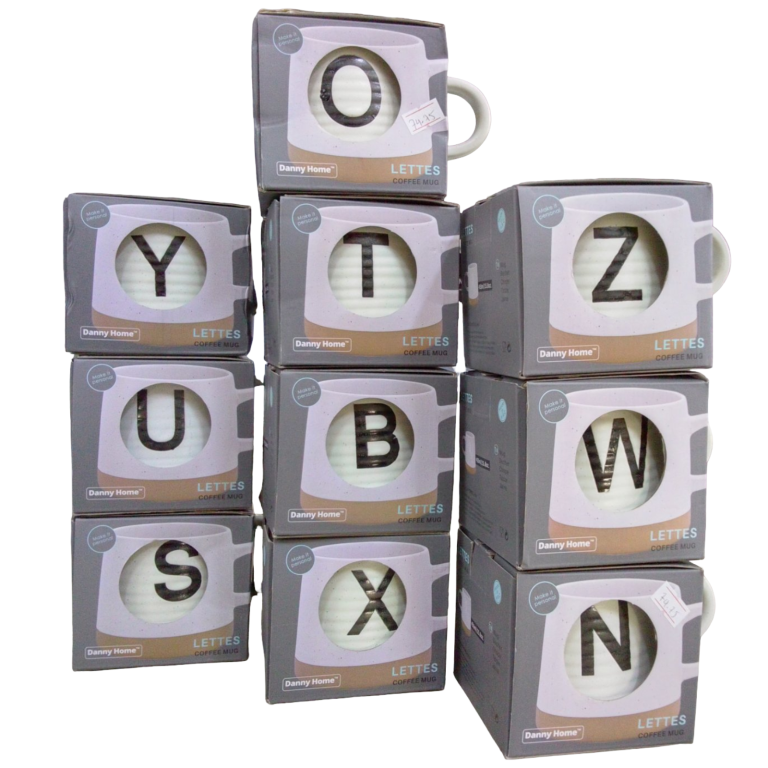 Tazas con letras de porcelana. DANNY HOME