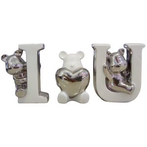 Set adornos de decoración de porcelana I 🤍 U