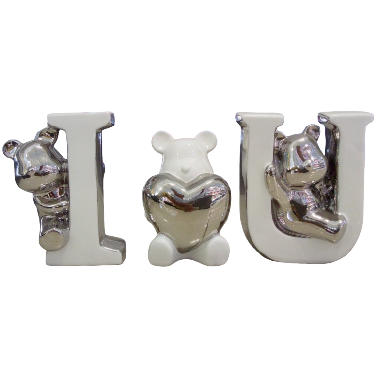 Set adornos de decoración de porcelana I 🤍 U