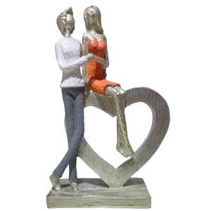 Adorno de porcelana par de novios.