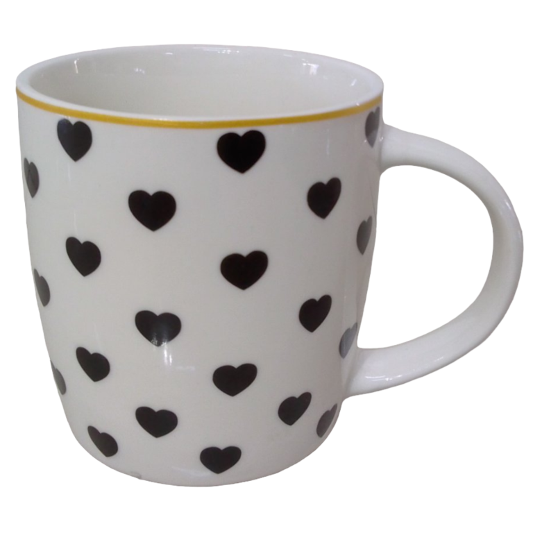 Taza de porcelana para tomar café.