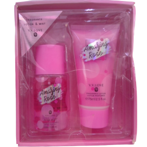 Set de loción y perfume para damas. AMAZING ROSE.