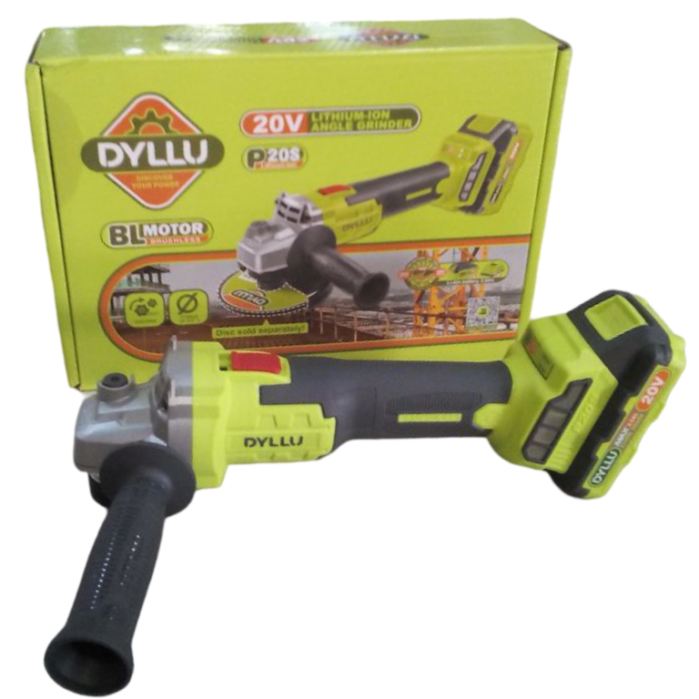 Amoladora angular de disco inalámbrica. Marca DYLLU.