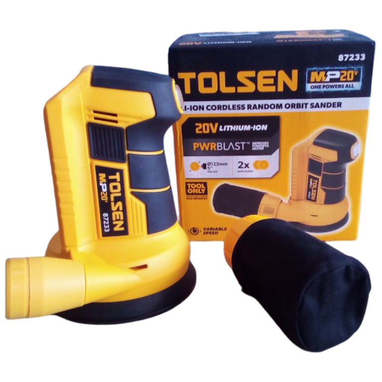 Lijadora orbital aleatoria. Marca TOLSEN.