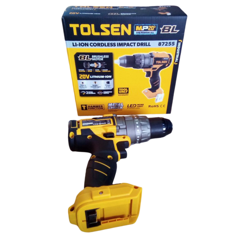 Taladro de impacto inalámbrico. Marca TOLSEN.