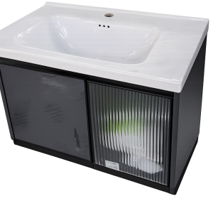 Mueble de baño moderno con lavamanos de cerámica