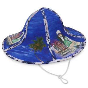 Sombrero Playero Tropical Azul