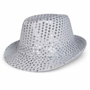 Sombrero Fashion Brillante Plateado
