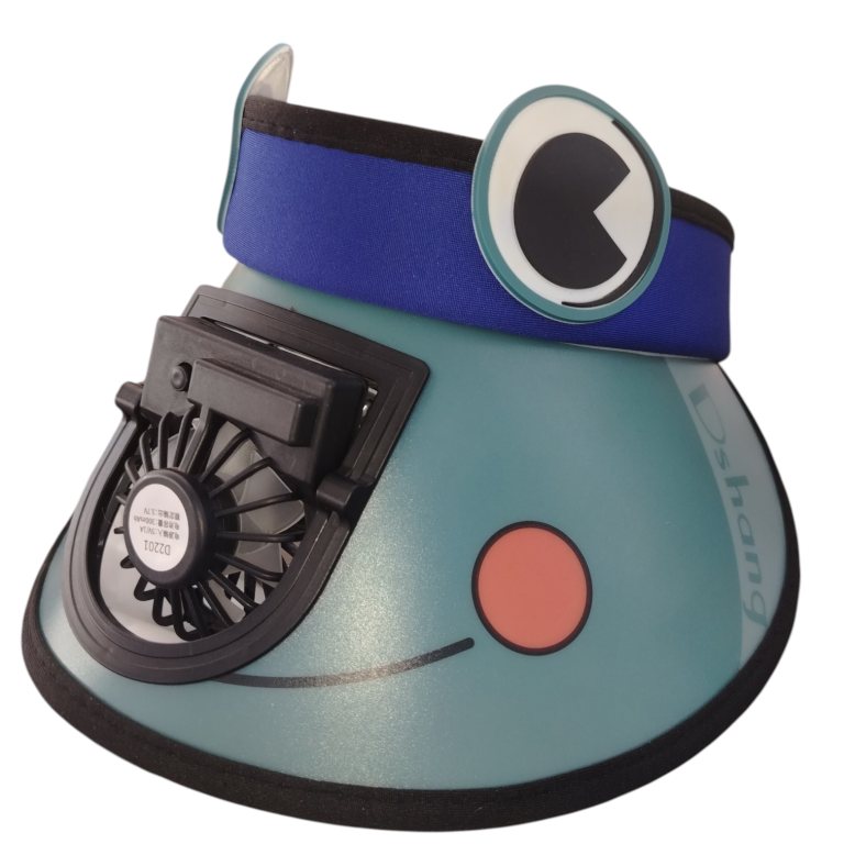 Visera Infantil con Ventilador Recargable Azul