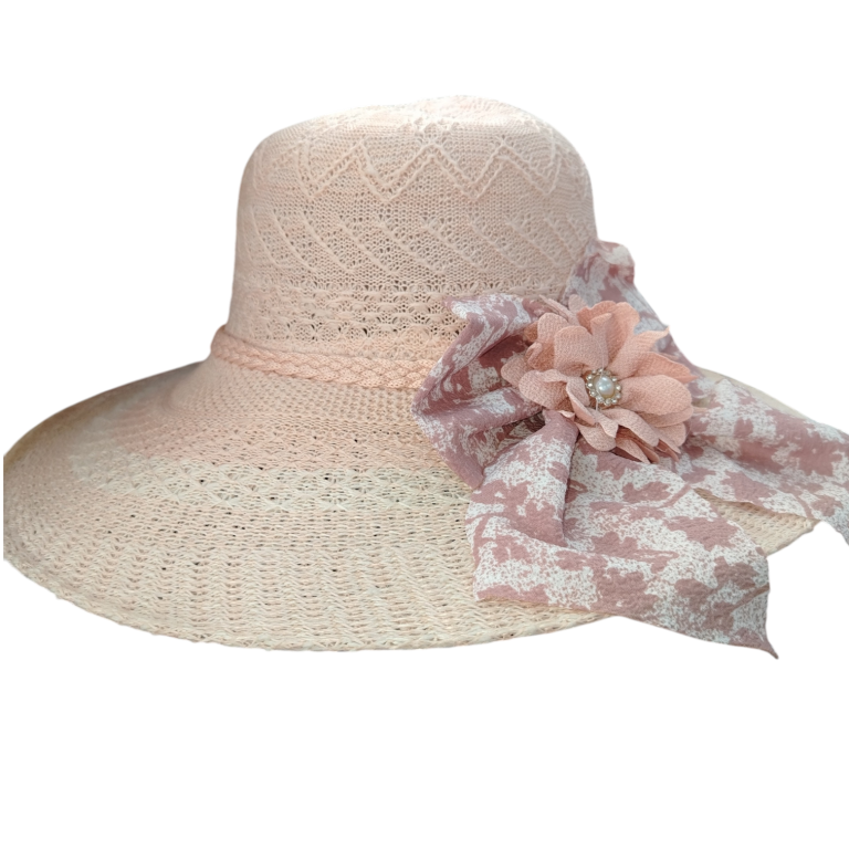 Sombrero Playero Femenino Decorado con Lazo