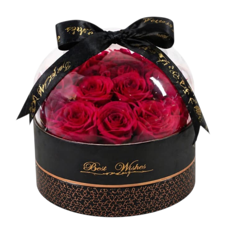 Caja de cúpula de rosas