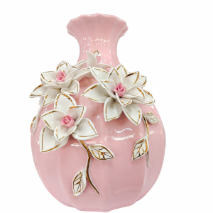 Jarrón Rosé Floral Elegante
