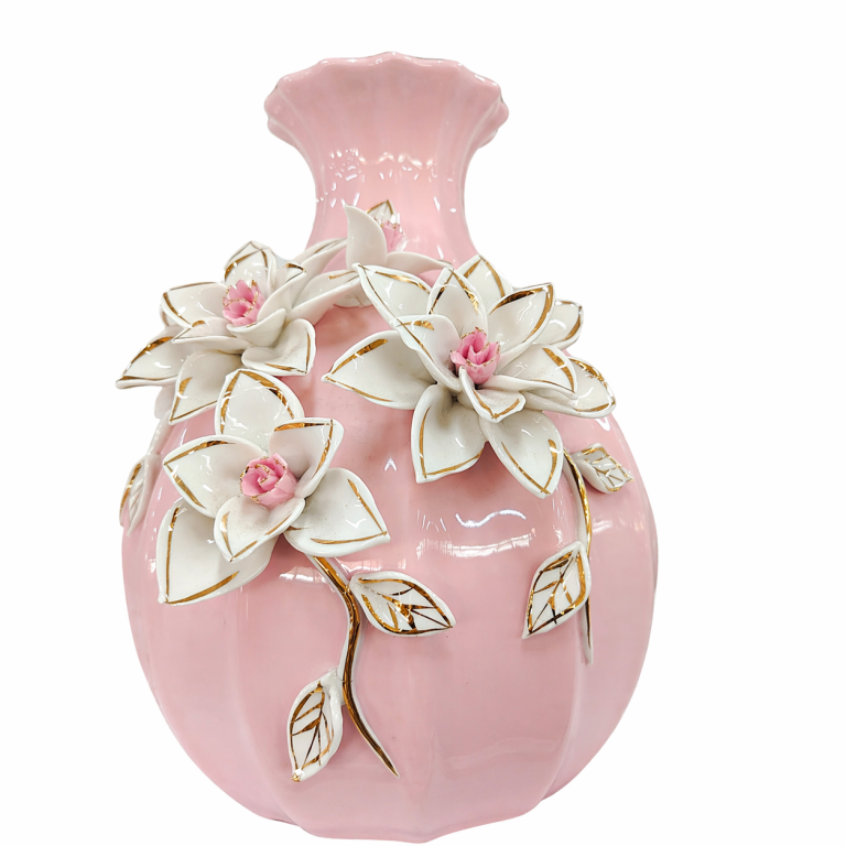 Jarrón Rosé Floral Elegante