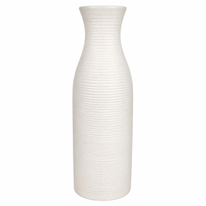 Jarrón Minimalista Blanco Texturizado